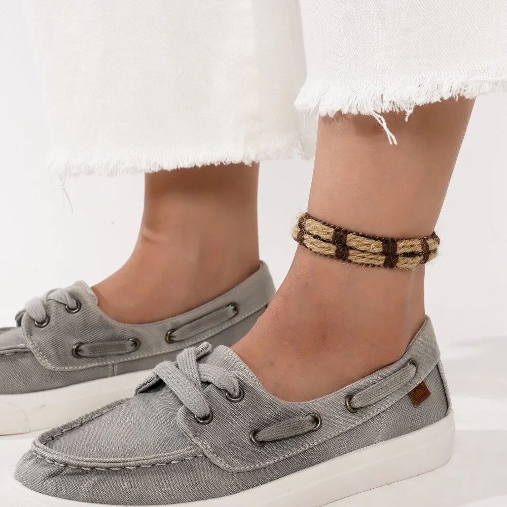 Project Cloud Seasalt Gray Memory Foam Canvas Boat Shoes Sneakers Women's 8 - Picture 2 of 8